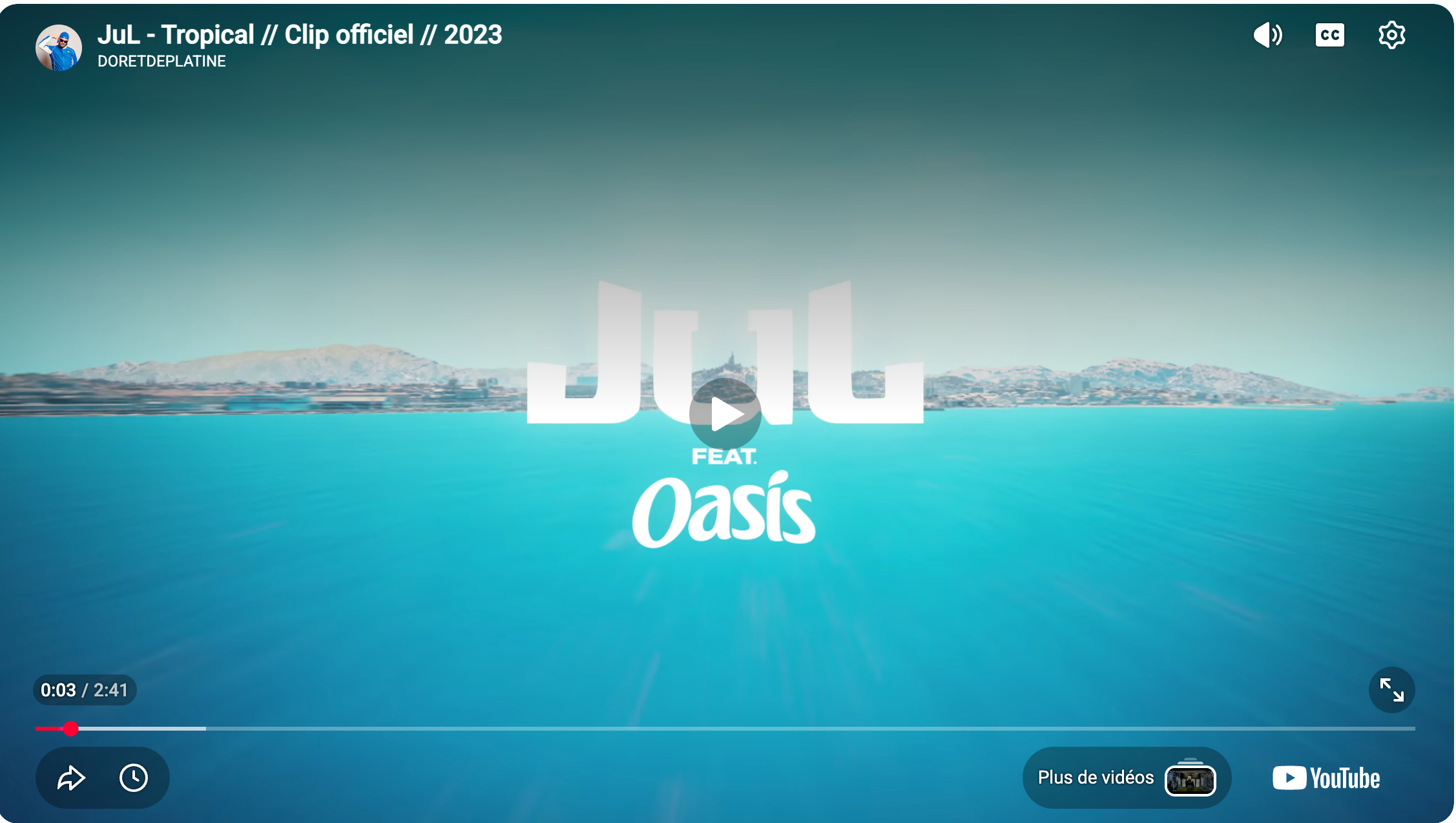 Oasis Jul Tropical — visuel social, format carré