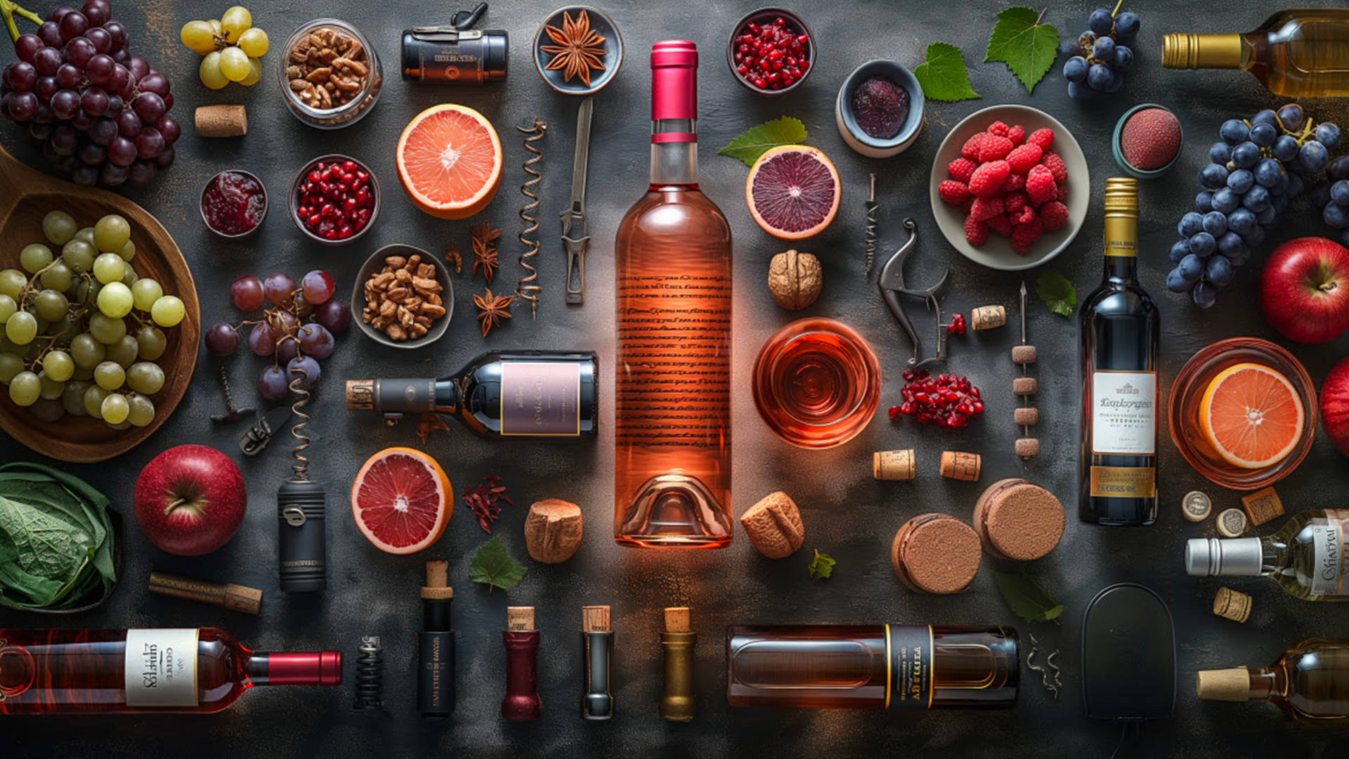 Foire aux Vins — Auchan, gamme prestige, fond sombre
