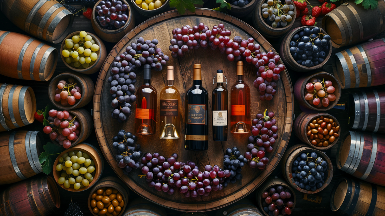 Vins — nature morte, inspiration flamande