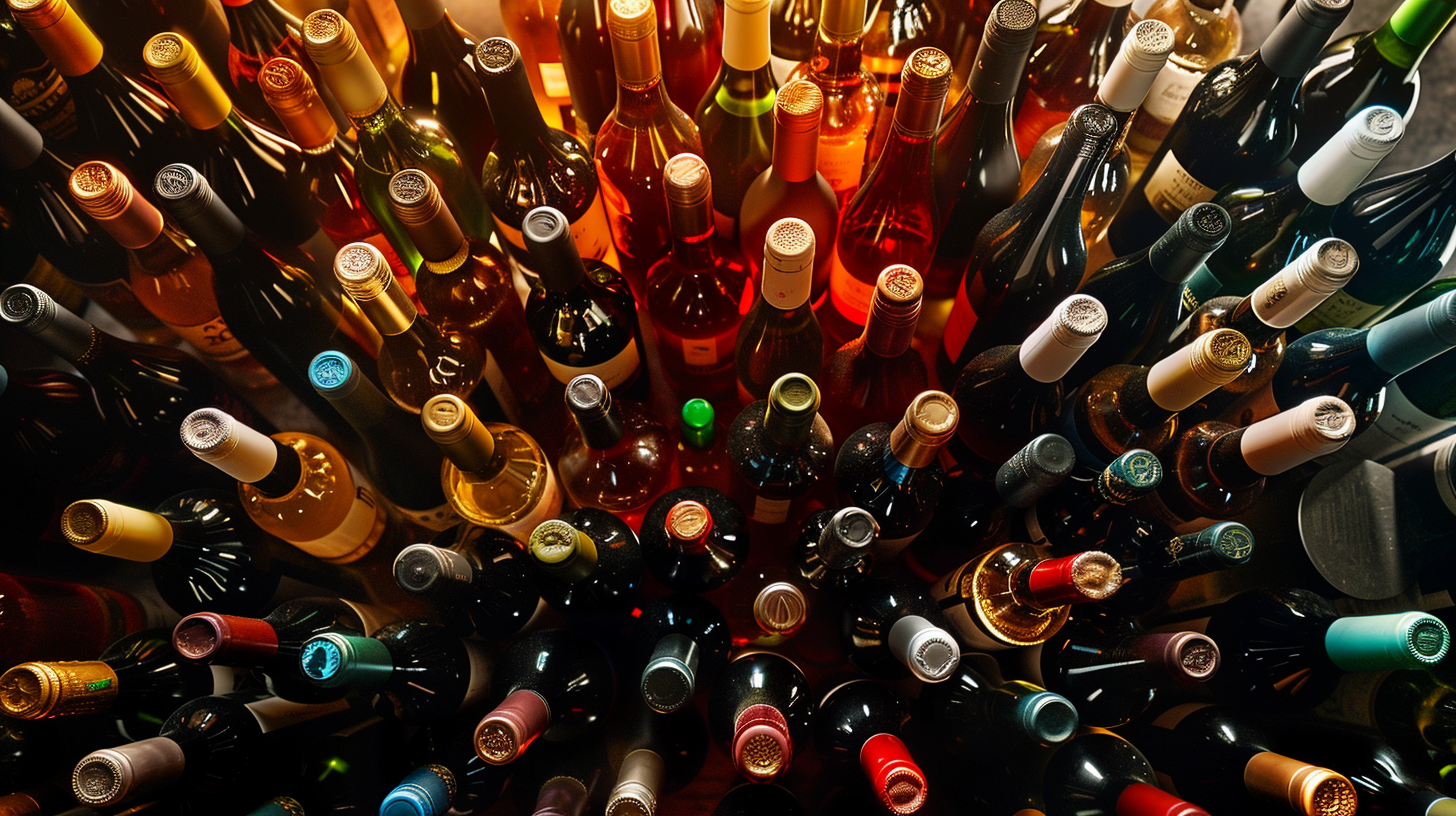 Vins — portrait de bouteille, lumière naturelle