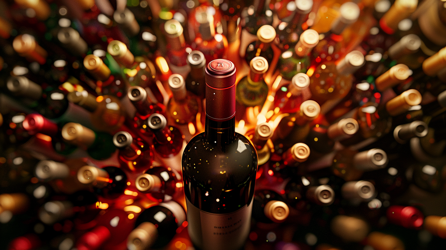 Vins — panoramique, scène de table