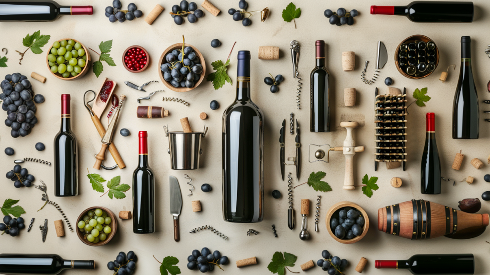 Vins — bannière horizontale, gamme étendue