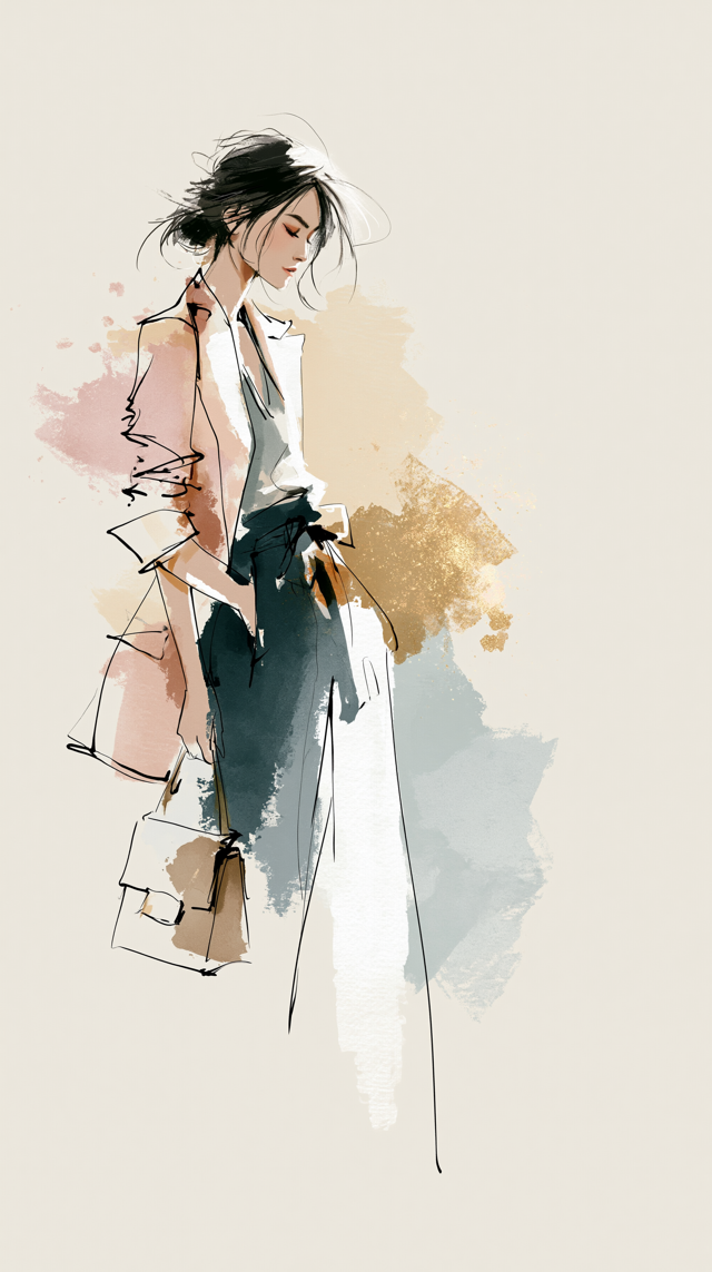 Aquarelle — palette pastel, harmonie délicate