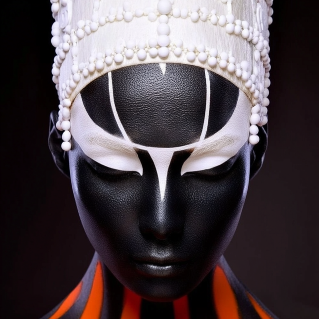 Tribal — composition carrée, matières nobles