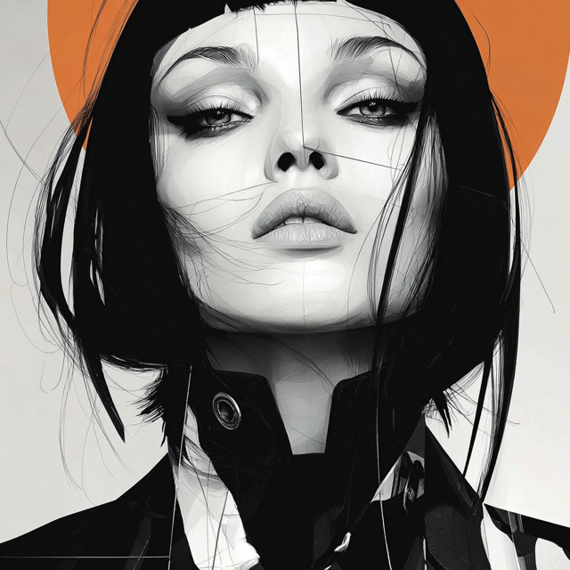 Mannequin — pose dramatique, éclairage studio