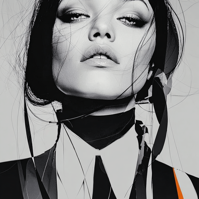 Mannequin — composition carrée, haute couture